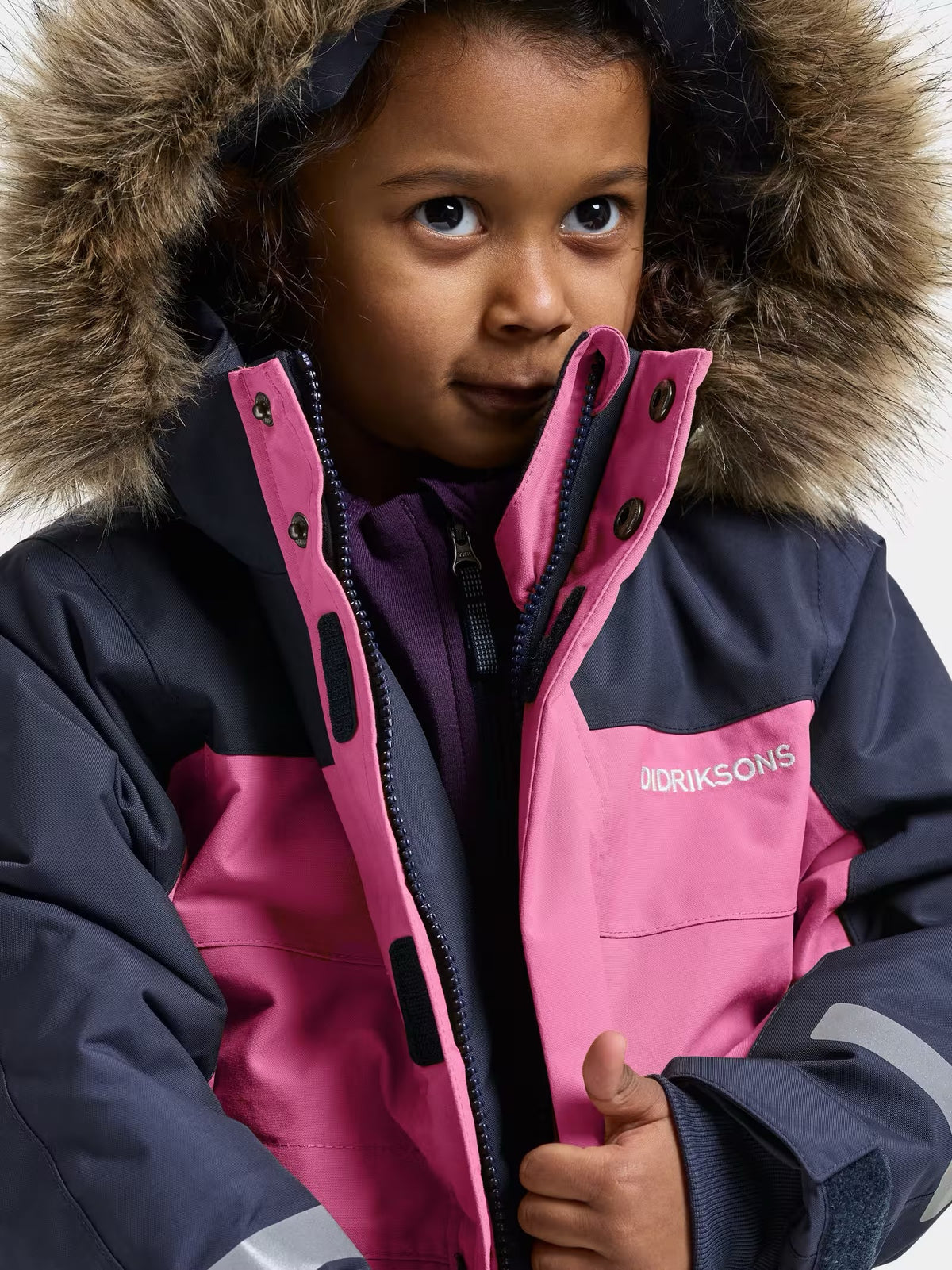 Didriksons Bjarven Kids Cover 5 Heather Pink