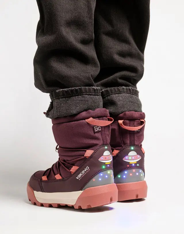 Viking Spaceship Warm WP plum/pink Ljósaskór