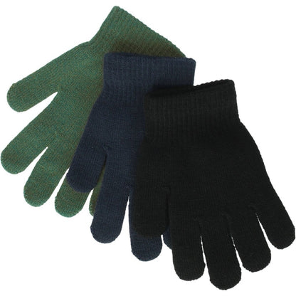 Zigzag Neckar Knitted 3-Pack Gloves green-blue-black